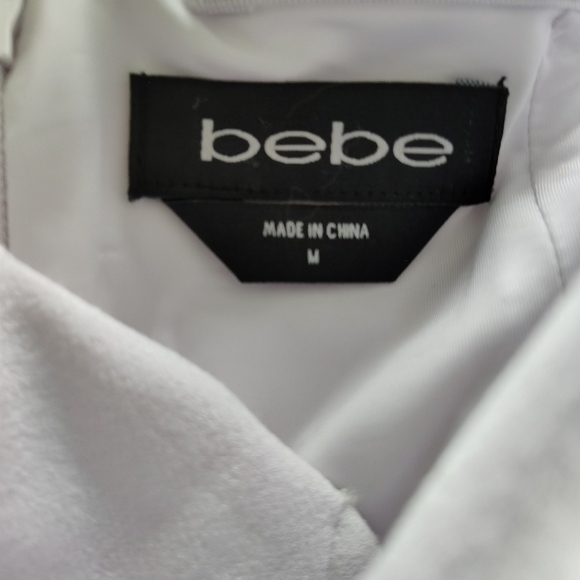 Bebe Strapless White Peplum Romper M - Picture 4 of 7